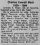 'Charles Everett Mack's Obituary'