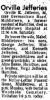 Orville Edgar Jefferies obit